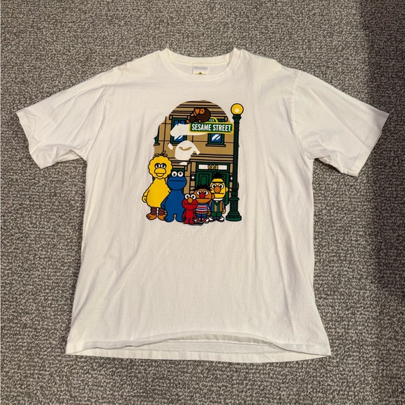 White Bathing Ape Sesame Street Ape Head Collab Shirt